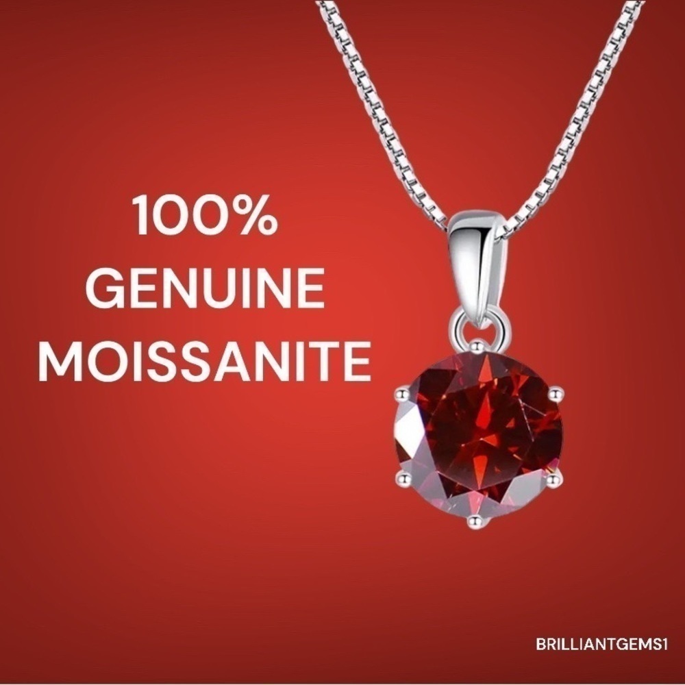 💎226💎 1 CT DIAMOND MOISSANITE 925 STERLING SILVER PENDANT NECKLACE